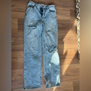 PacSun Vintage Blue Ripped Wide Leg high waist 90s boyfriend jeans size 28